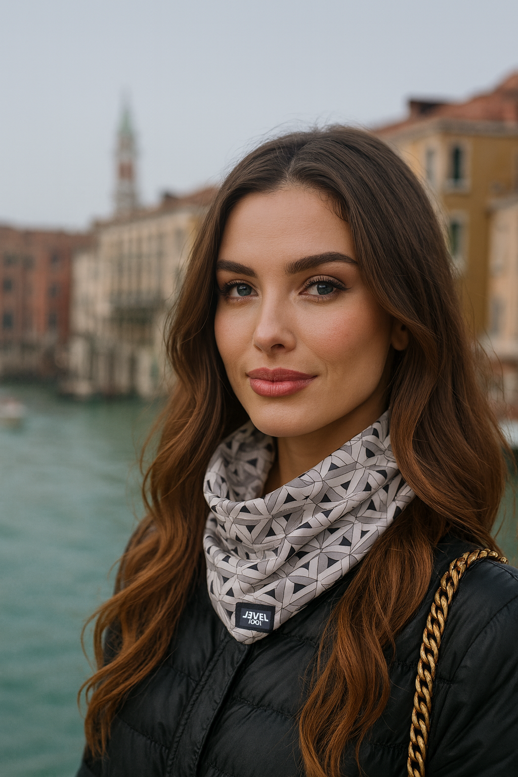 Woman wearing Level 1001 in Canal Grande Venezia