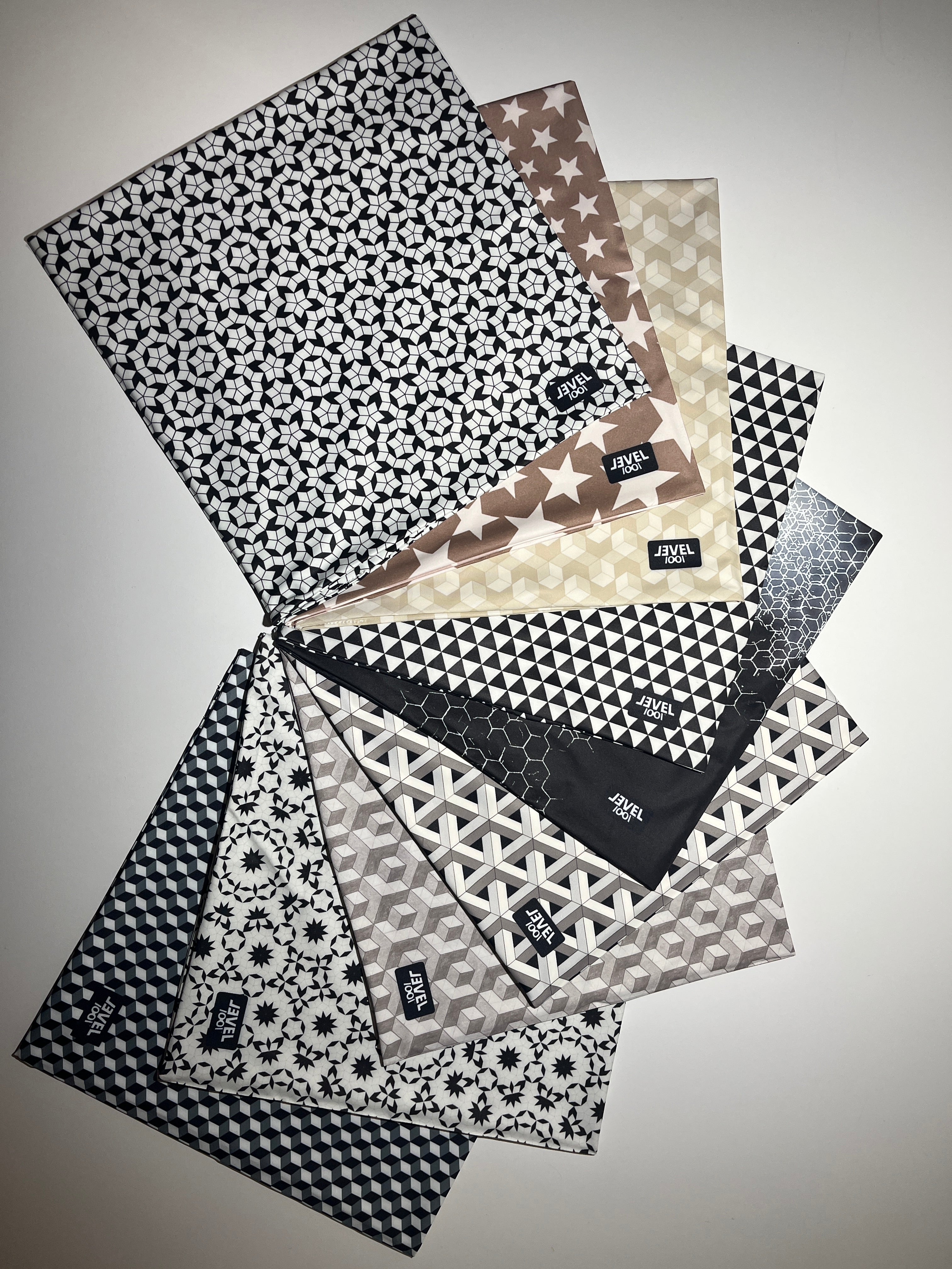 collection of geometric elegant neckwear