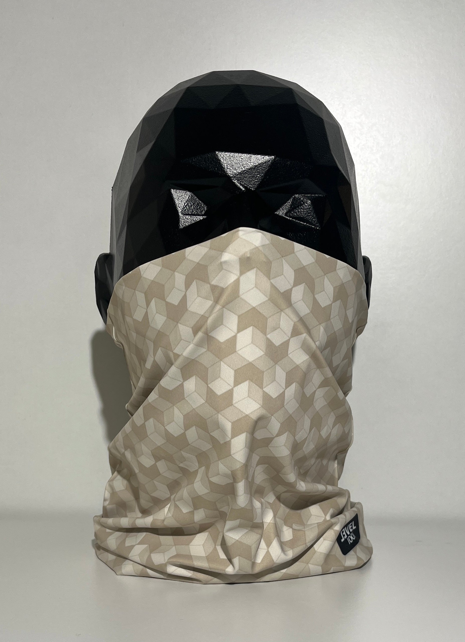 level 0008 model neckwear on mannequin head